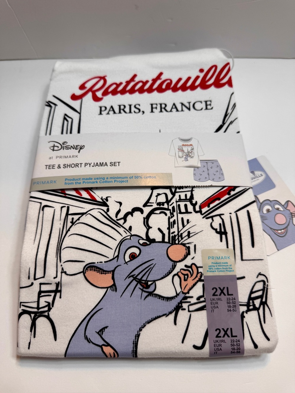 NWT Disney Primark Ratatouille Pajama Set Size 2XL